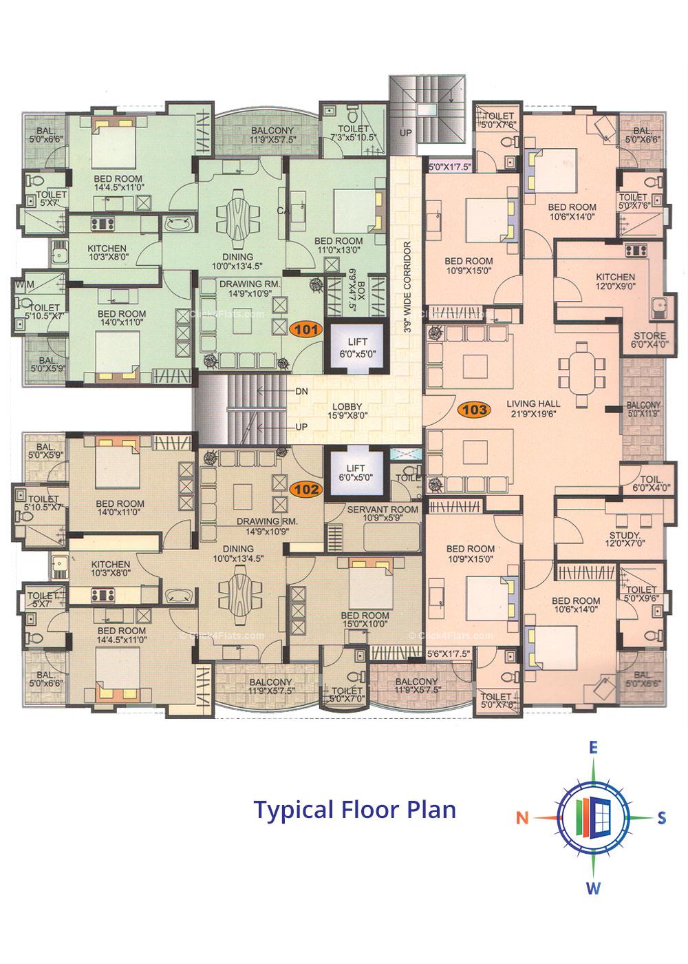 Emerald Akshita Typical Floor Plan