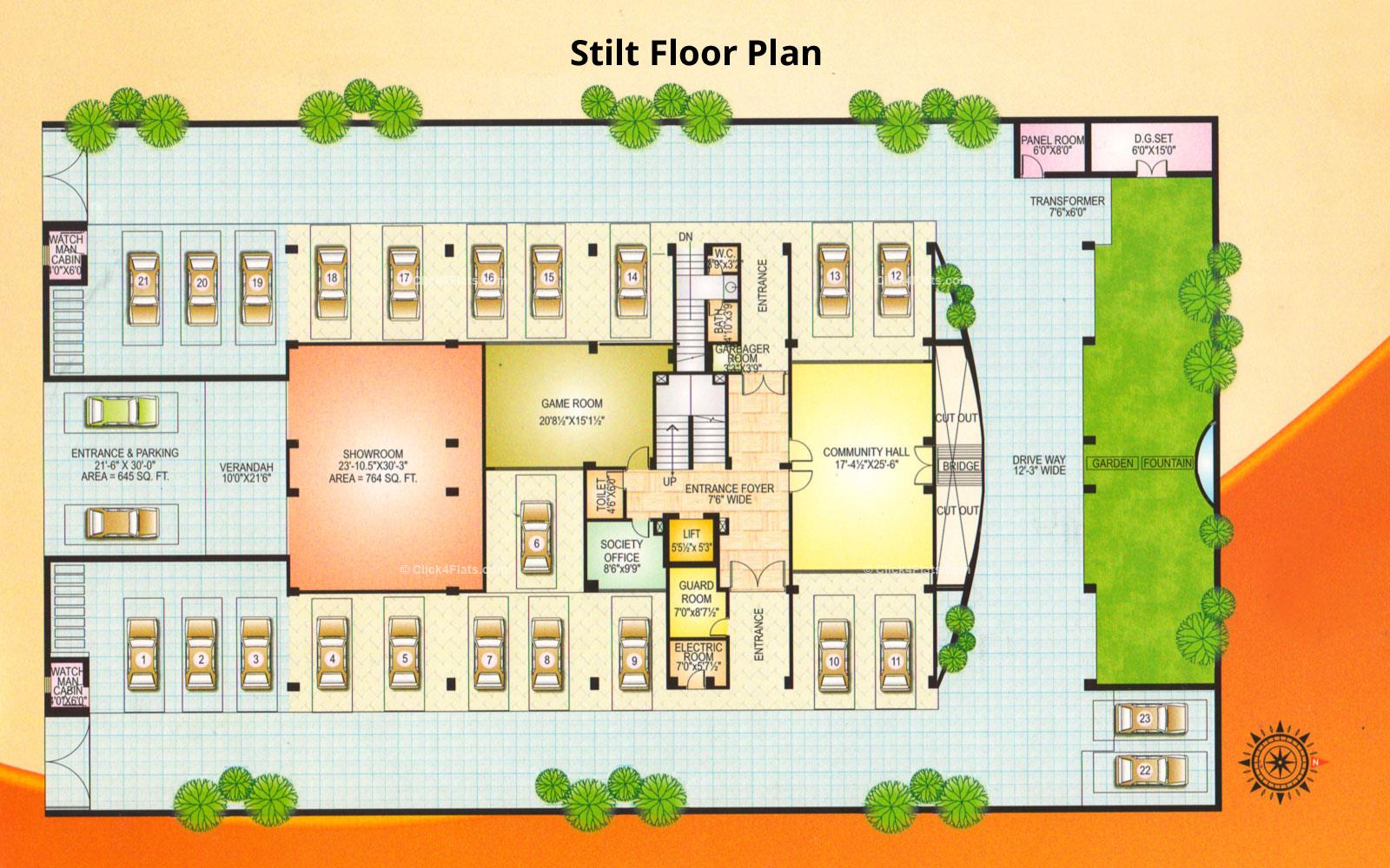 Akshat Royale Stilt Floor Plan