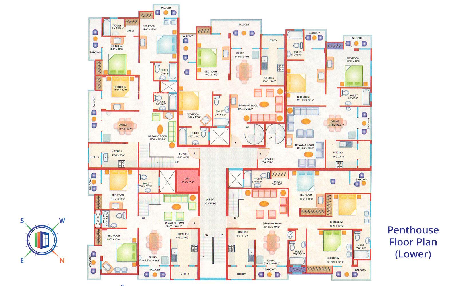 Apna Aangan Lower Penthouse Floor Plan