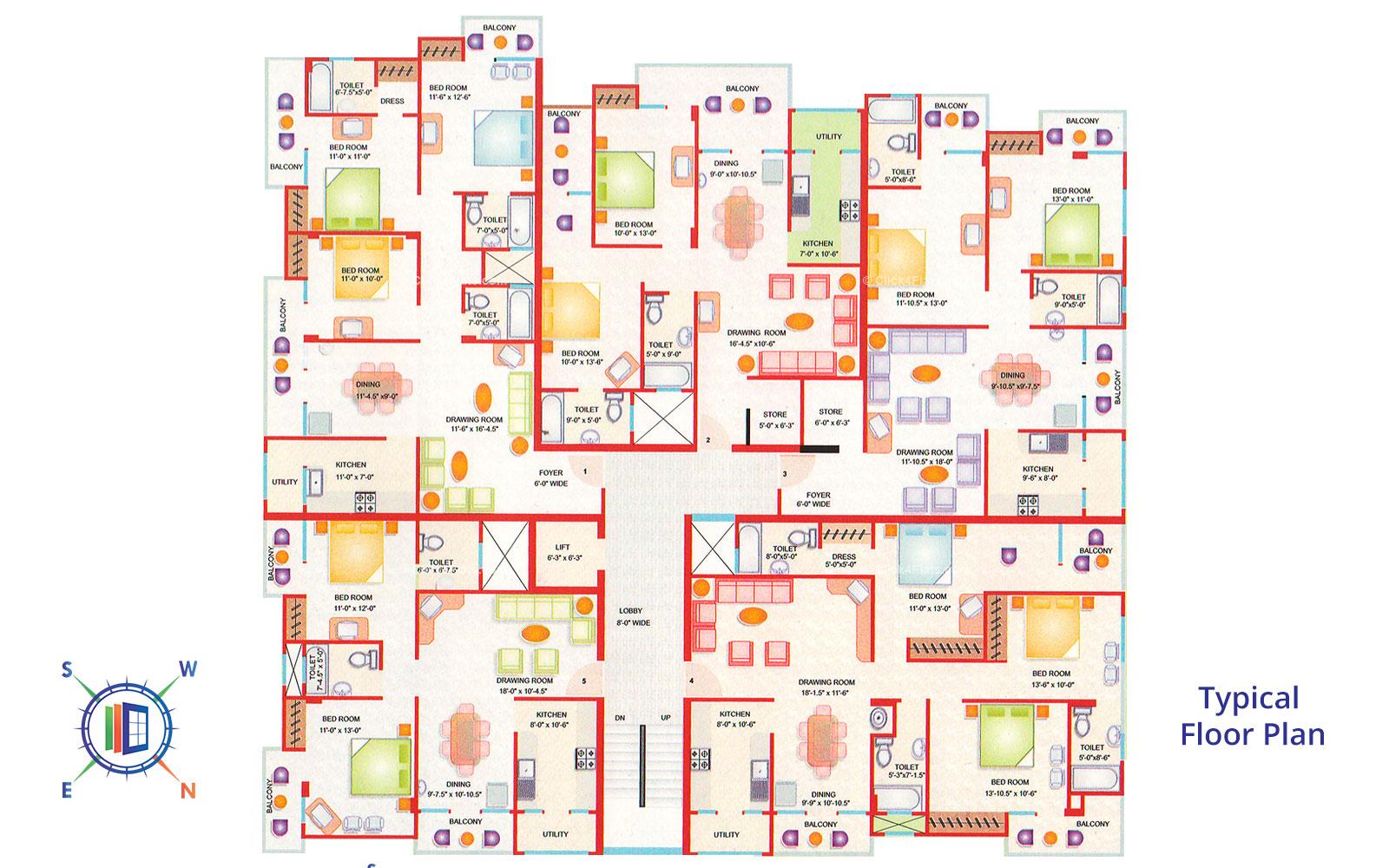 Apna Aangan Typical Floor Plan