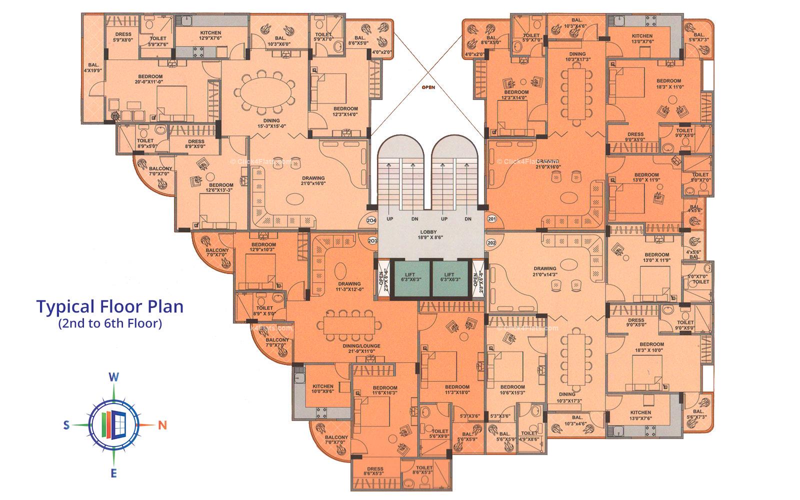 Ganpati Darshan Typical Floor Plan