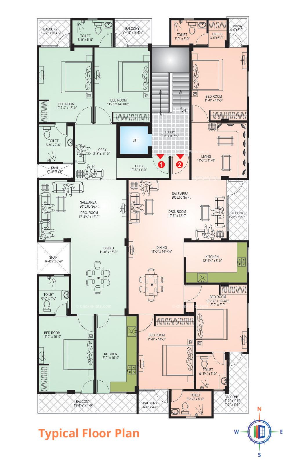 DS Residency Typical Floor Plan