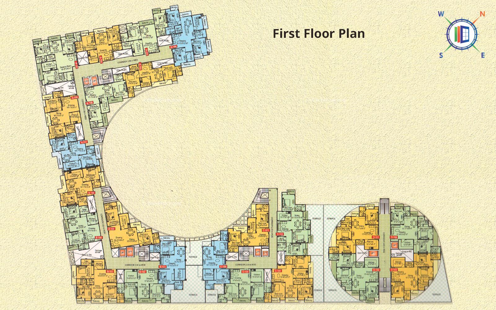 Balaji Majestic Heights Typical Floor Plan