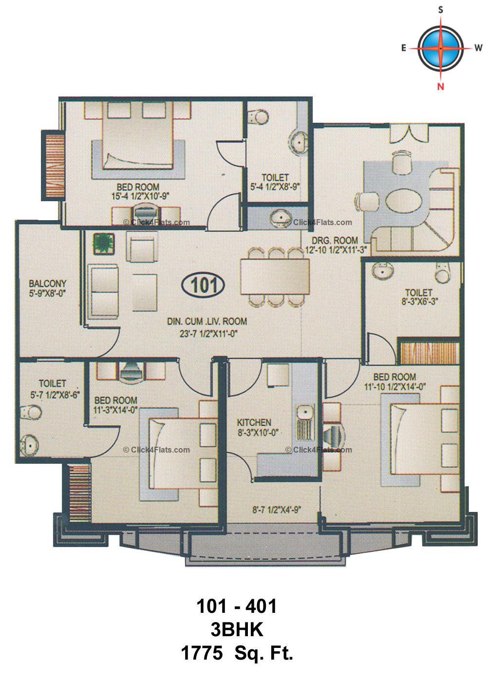 Apple Rajprayag 3 BHK 