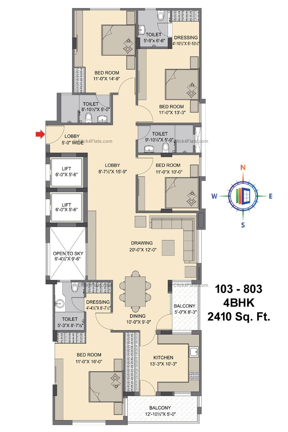 Paradise 9 4 BHK 