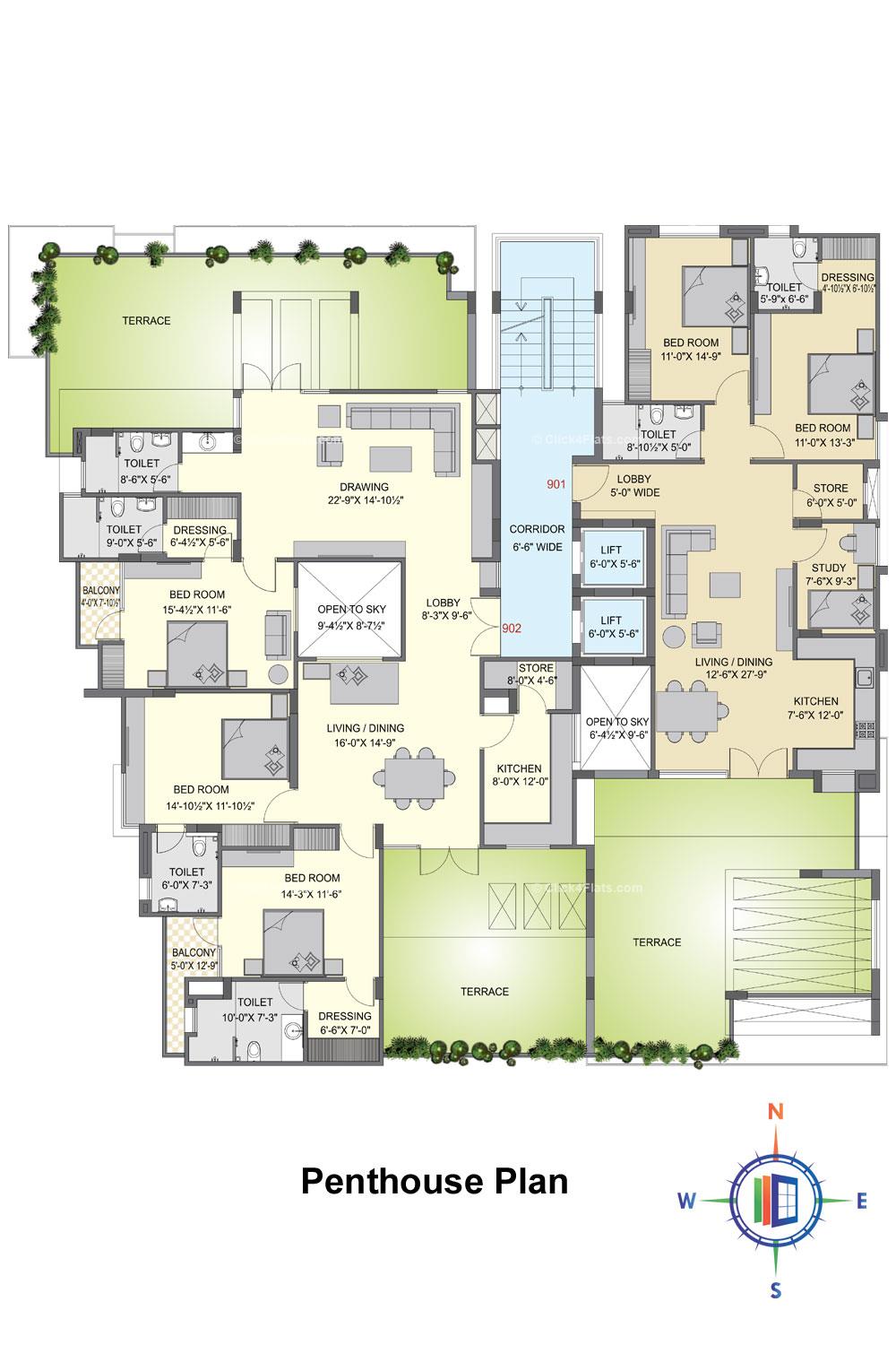 Paradise 9 Penthouse Plan