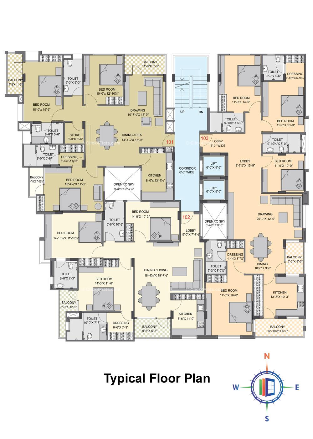 Paradise 9 Typical Floor Plan