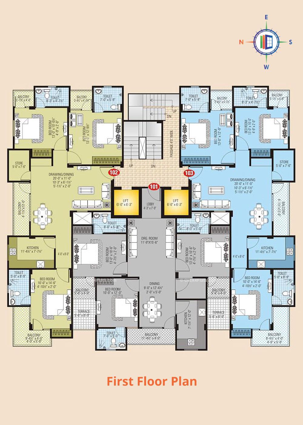 SDC Dav First Floor Plan