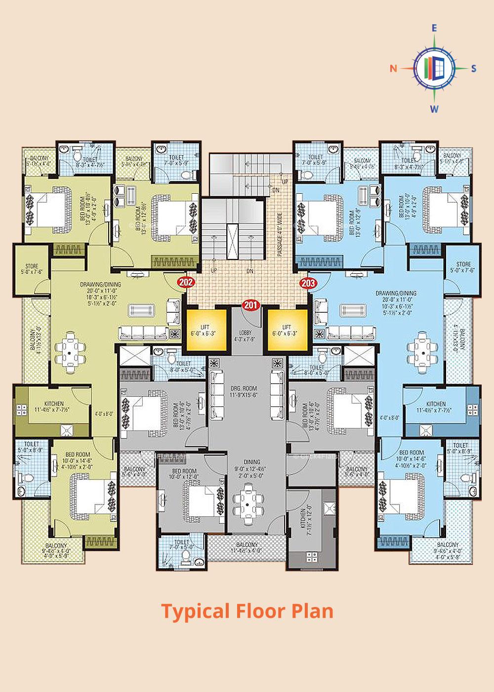 SDC Dav Typical Floor Plan