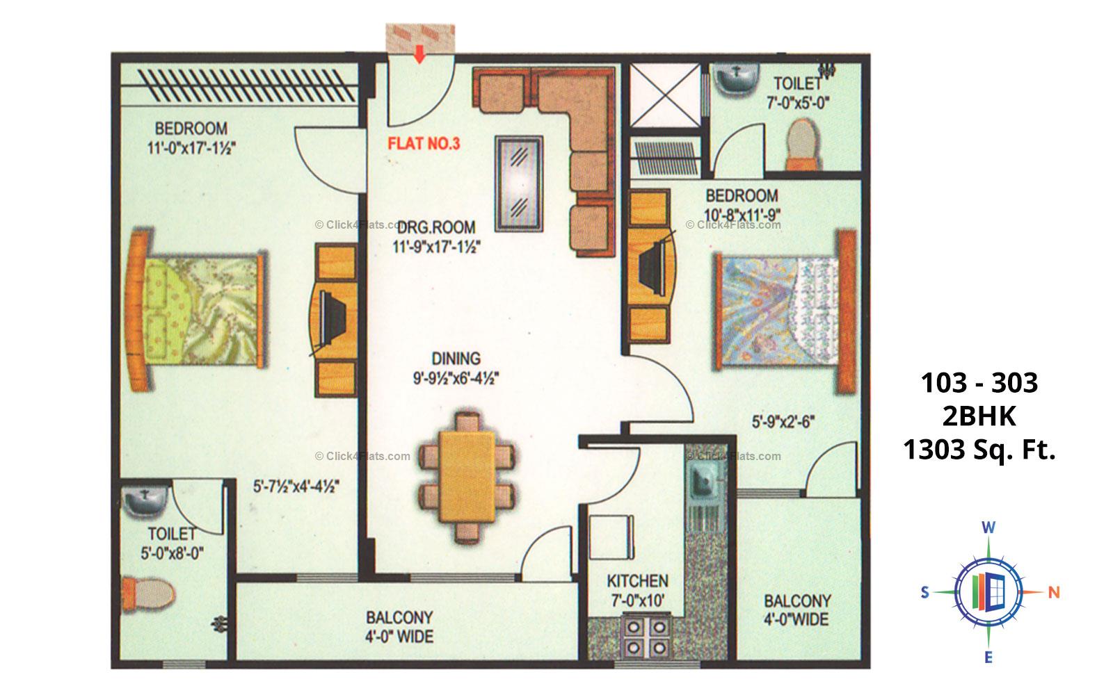 Nakshatra Pride 2 BHK 