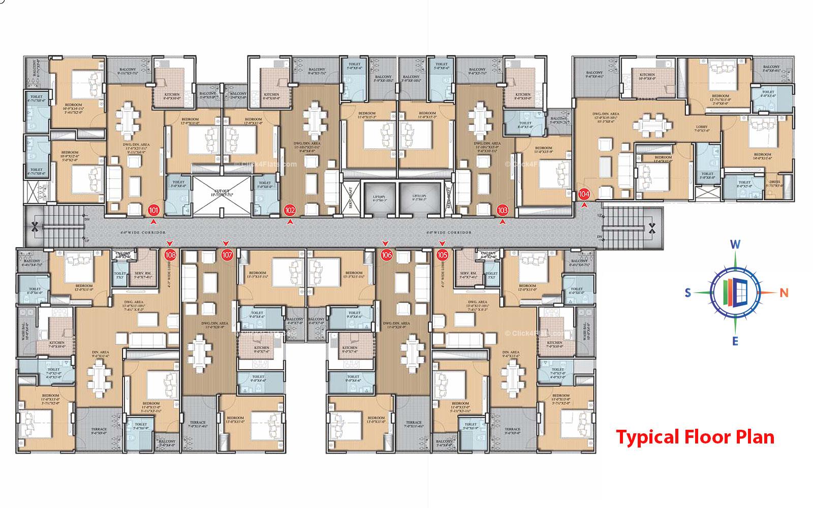 The Elegance Typical Floor Plan