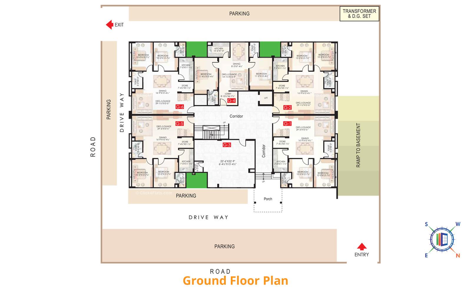 Siddha Regal Ground Floor Plan