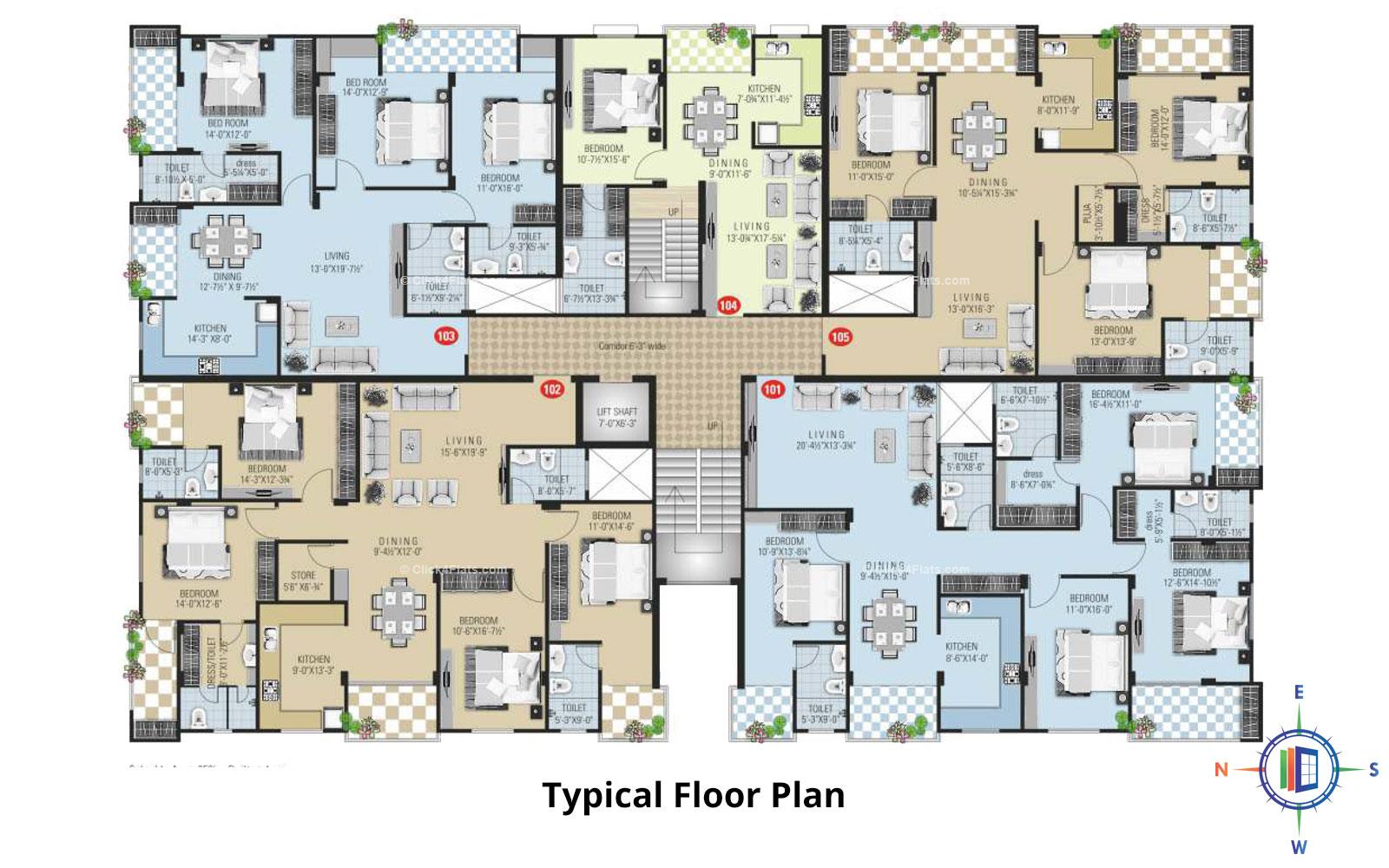 Sapphire Space Typical Floor Plan