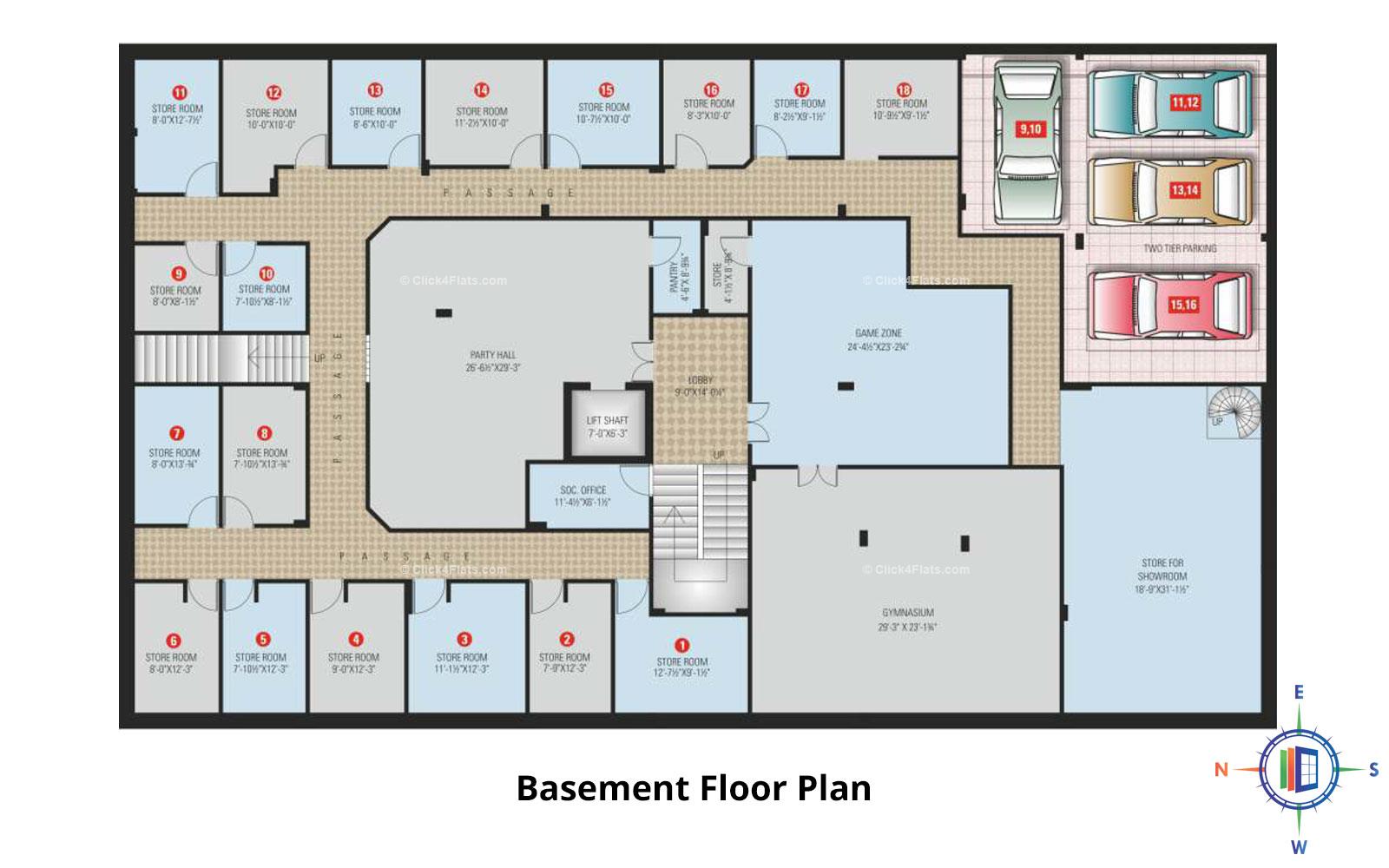 Sapphire Space Basement Plan