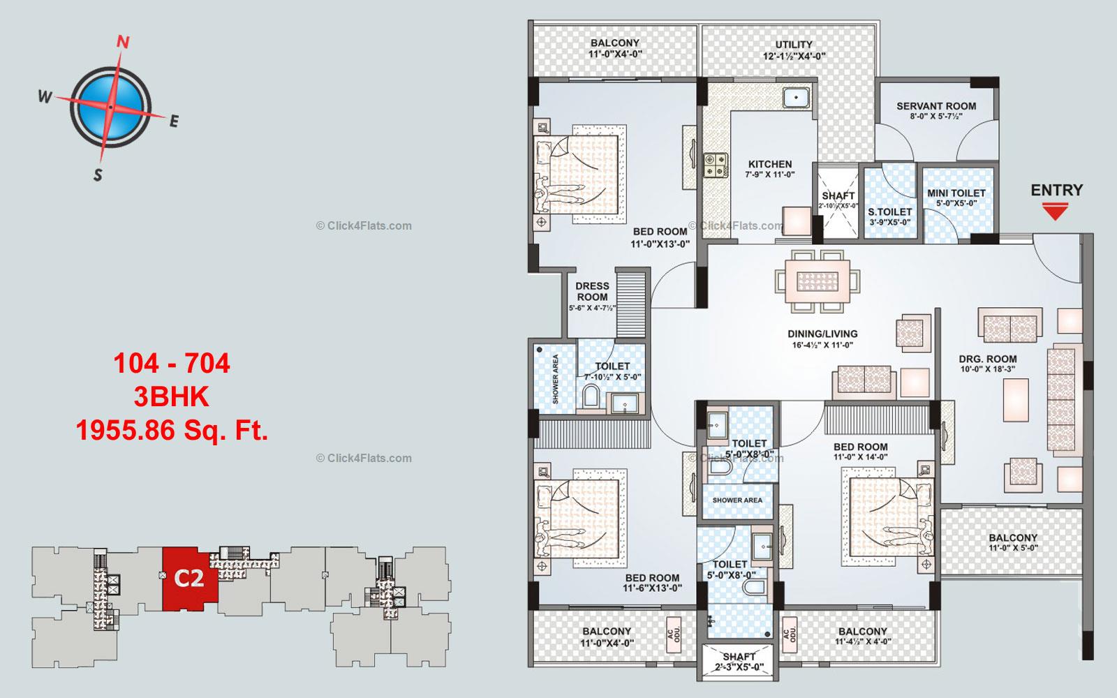 Felicity Emerald 3 BHK 