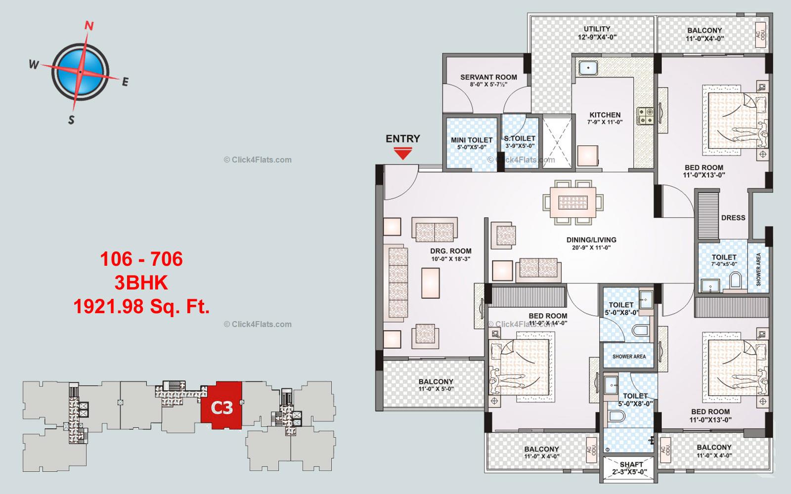 Felicity Emerald 3 BHK 