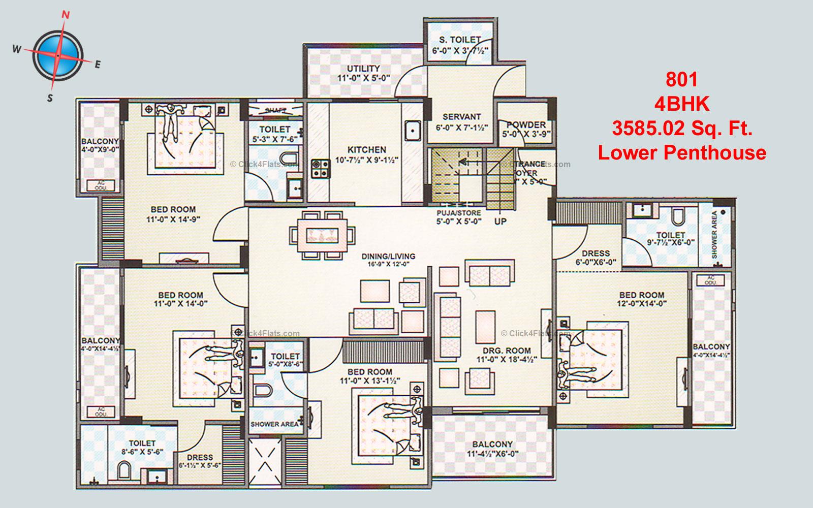 Felicity Emerald 4 BHK 