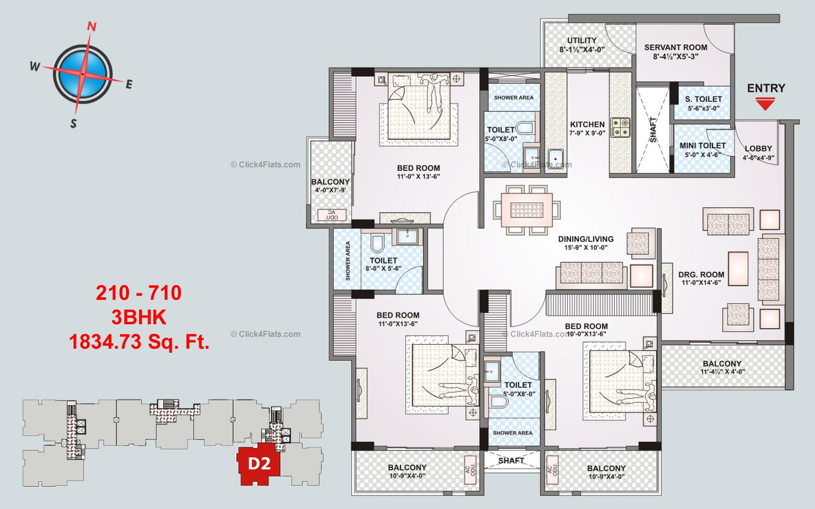 Felicity Emerald 3 BHK 