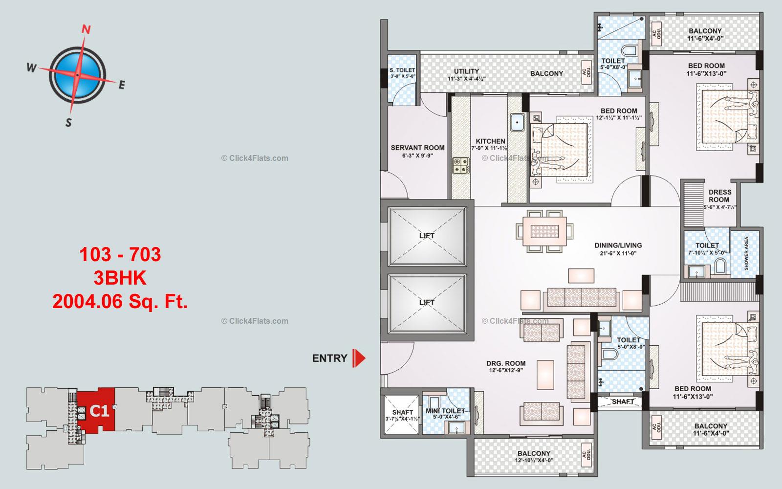 Felicity Emerald 3 BHK 