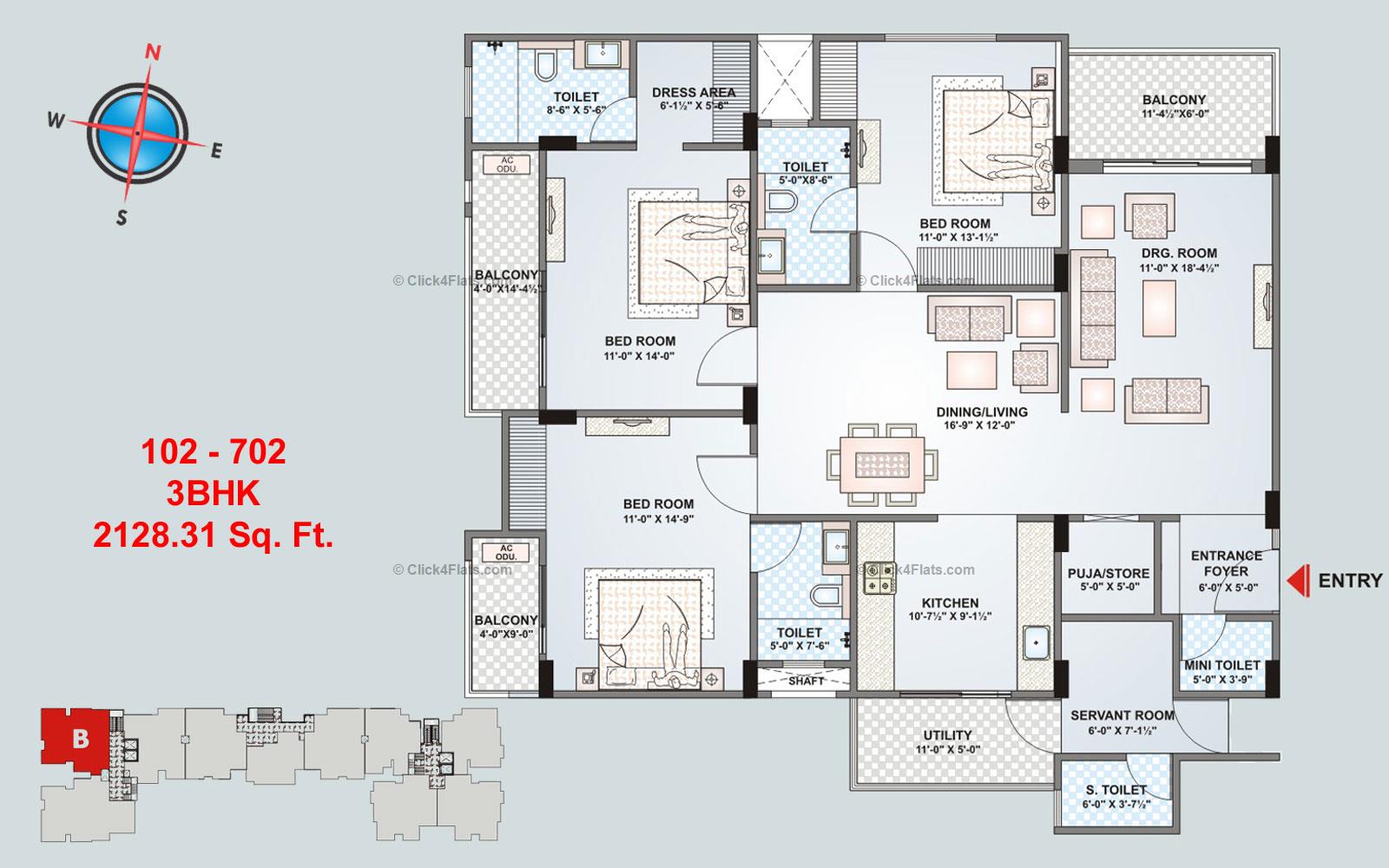 Felicity Emerald 3 BHK 