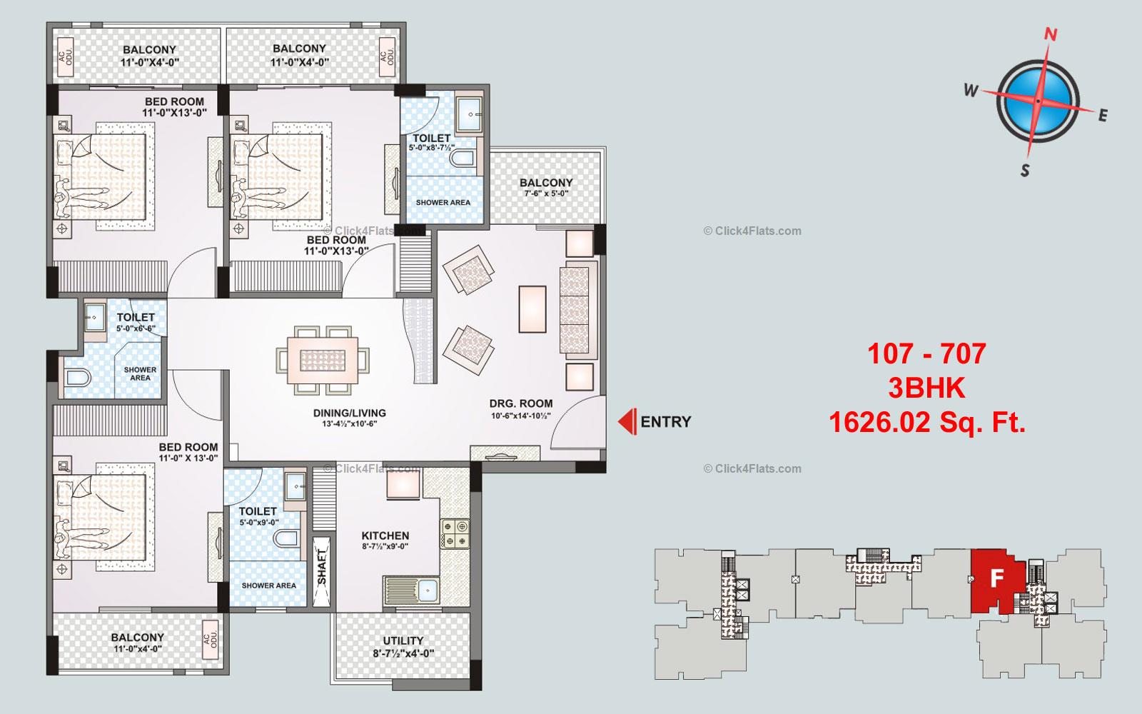 Felicity Emerald 3 BHK 