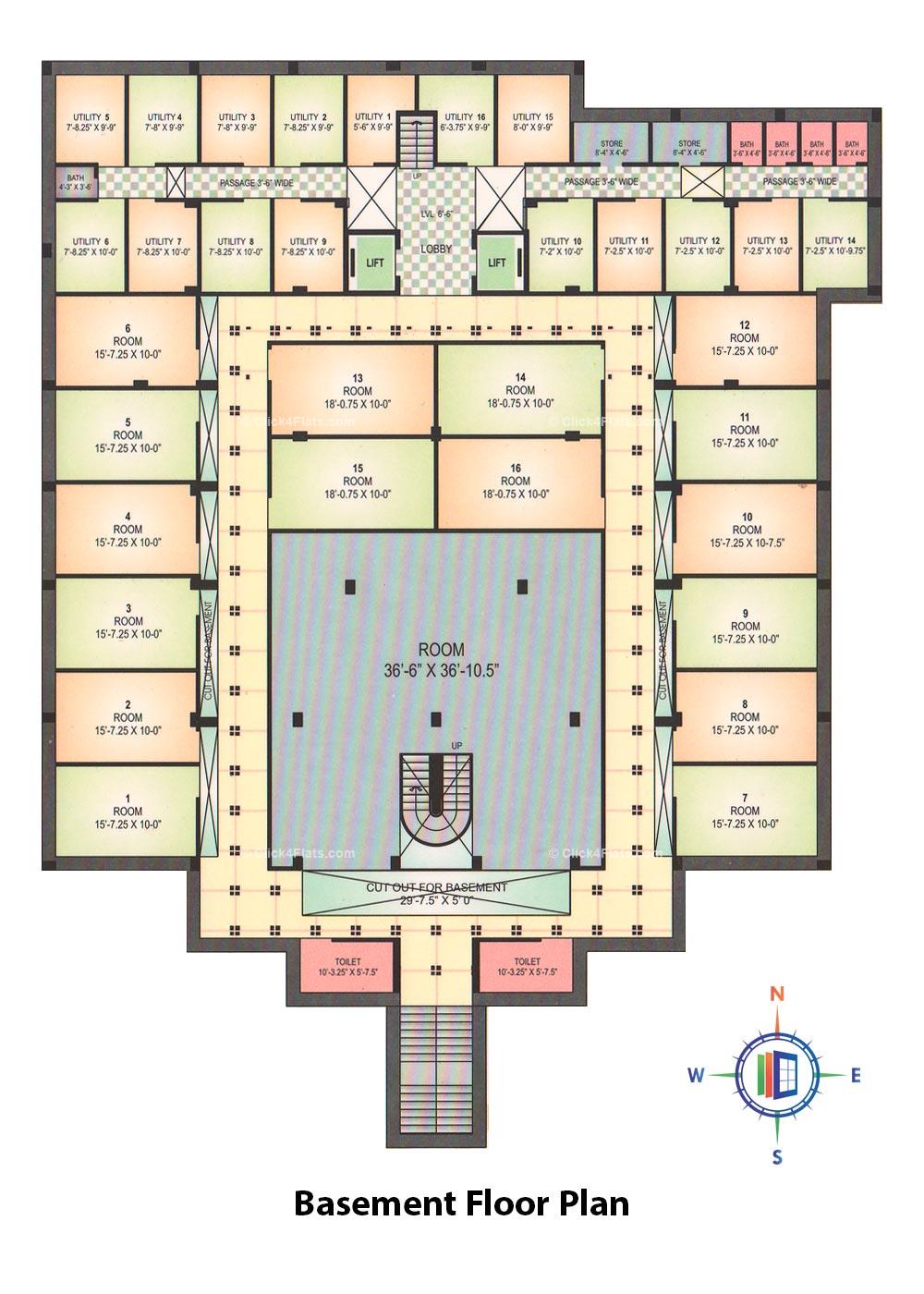 Pearl Pride Madho Basement Floor Plan