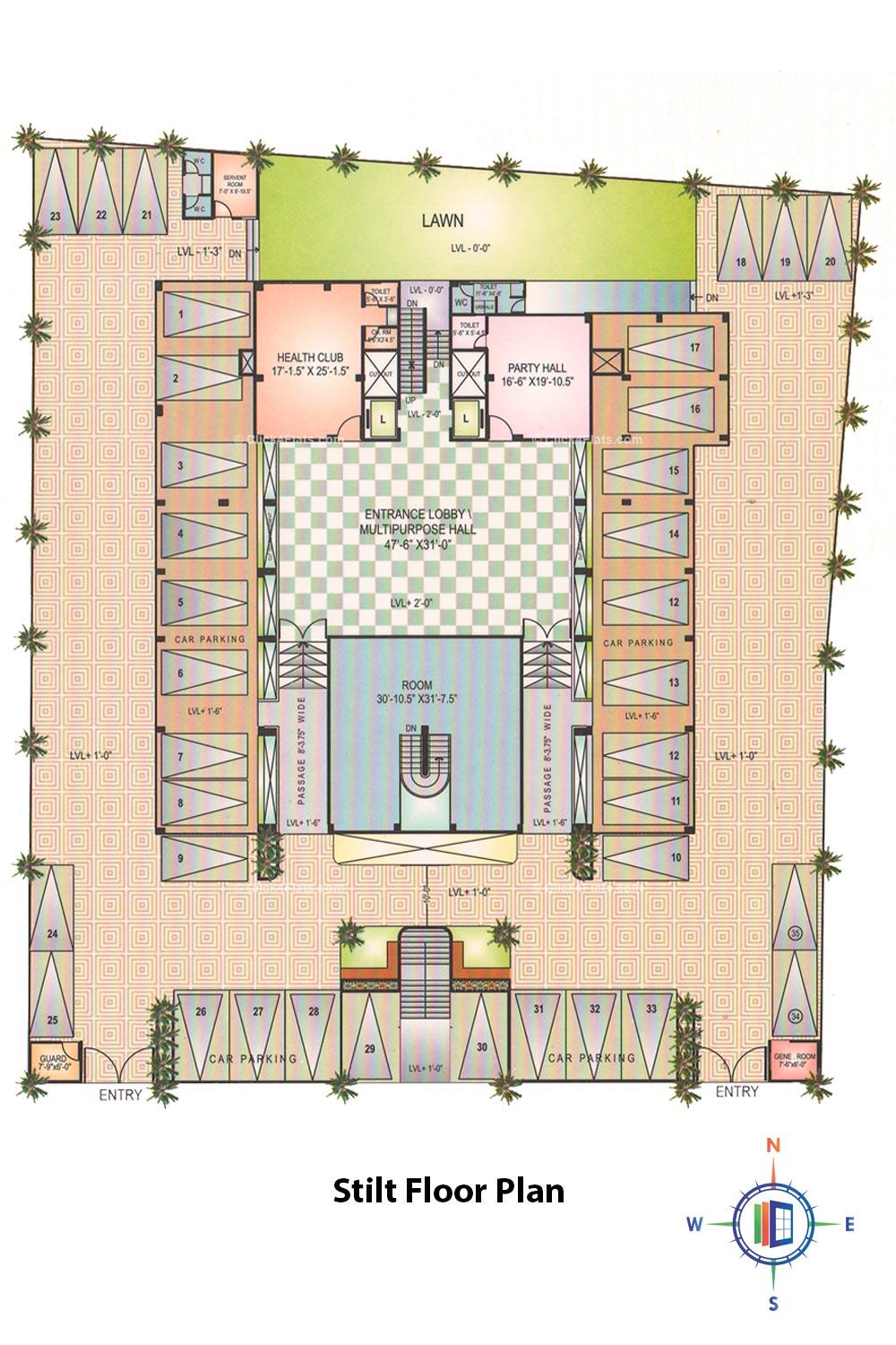 Pearl Pride Madho Stilt Floor Plan