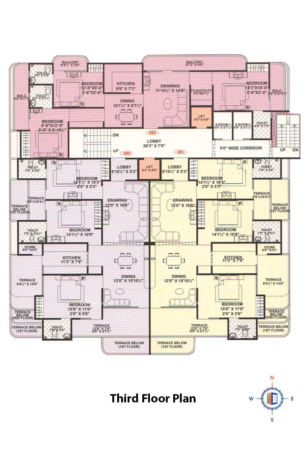 Pearl Medham Third Floor Plan