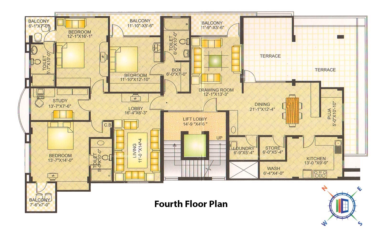 Jay Sapphire Fourth Floor Plan