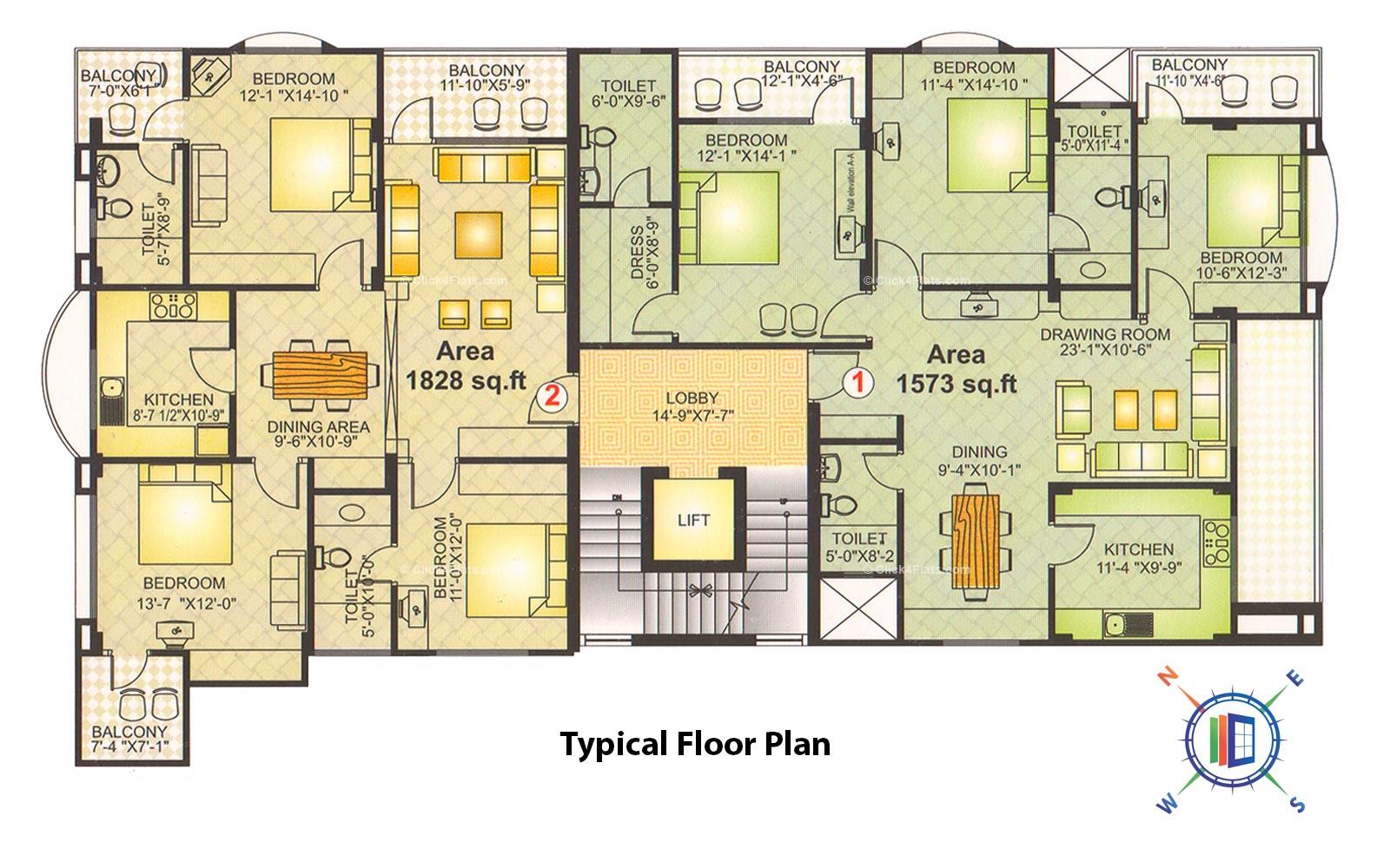 Jay Sapphire Typical Floor Plan