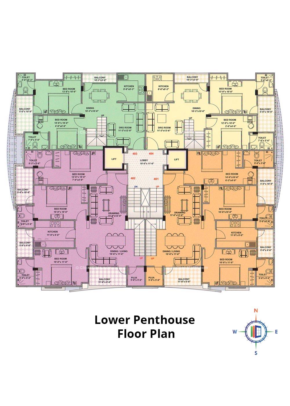 Pearl Premier Lower Penthouse Floor Plan