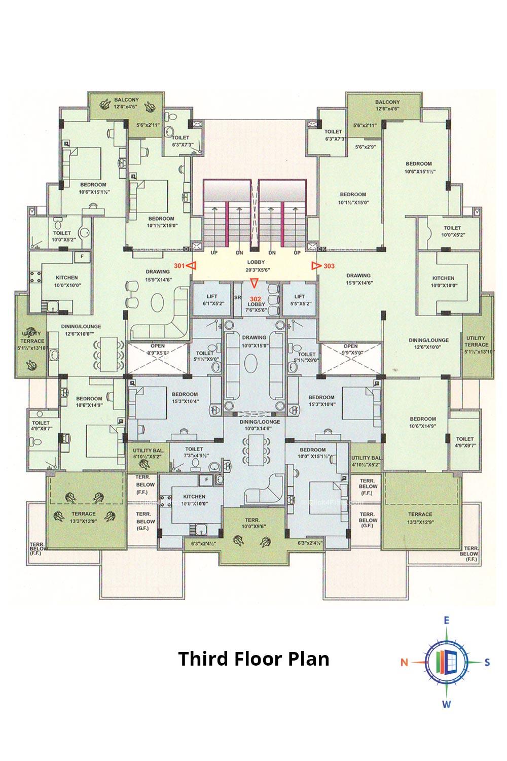 Pearl Passion Goverdhan Third Floor Plan