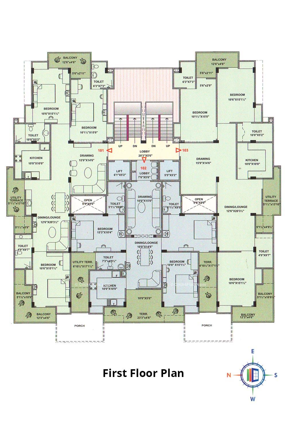 Pearl Passion Goverdhan First Floor Plan