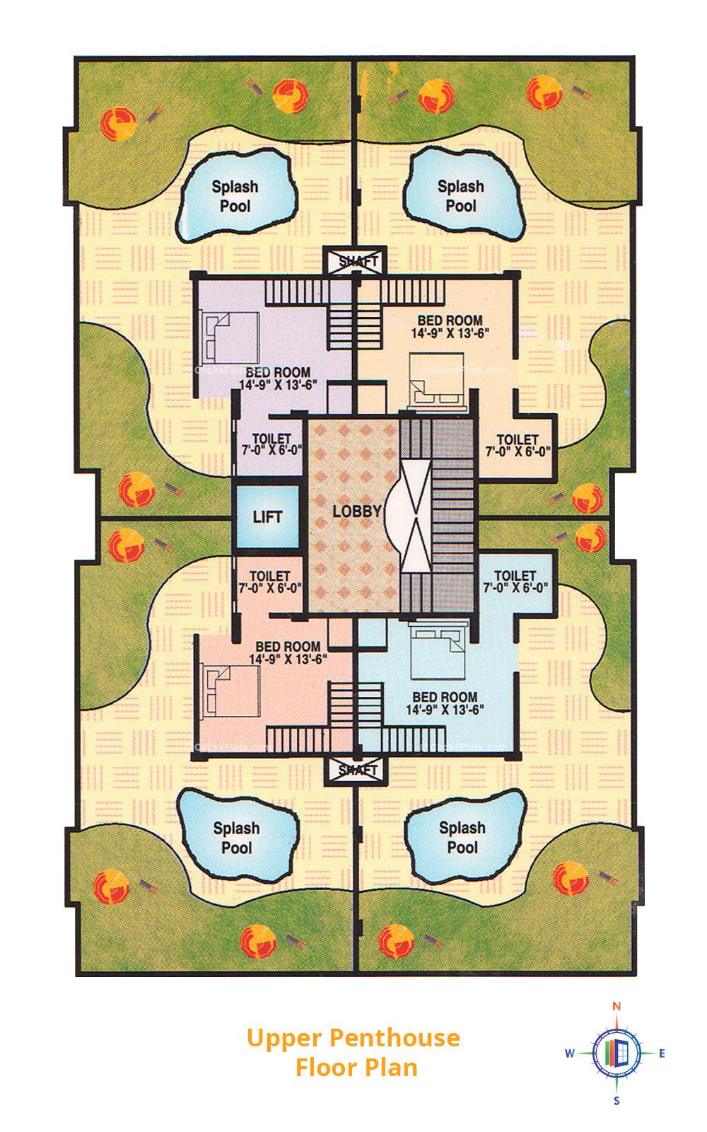 Golden Sapphire Upper Penthouse Floor Plan