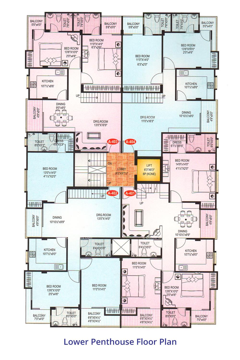 Harsukh Akshita Lower Penthouse Floor Plan 