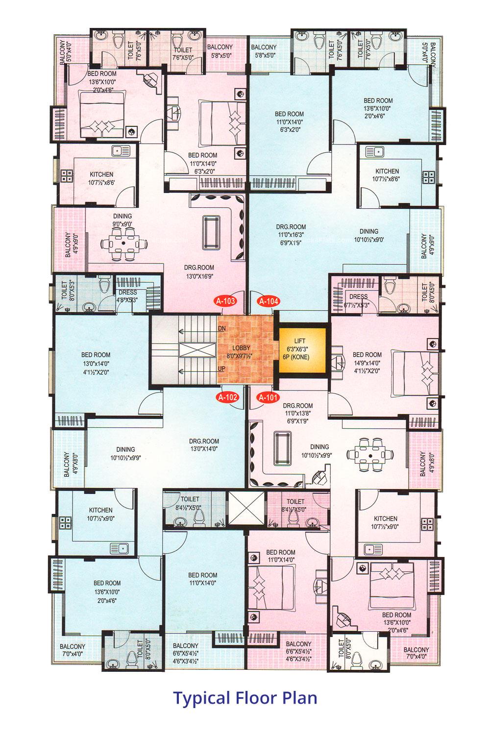 Harsukh Akshita Typical Floor Plan