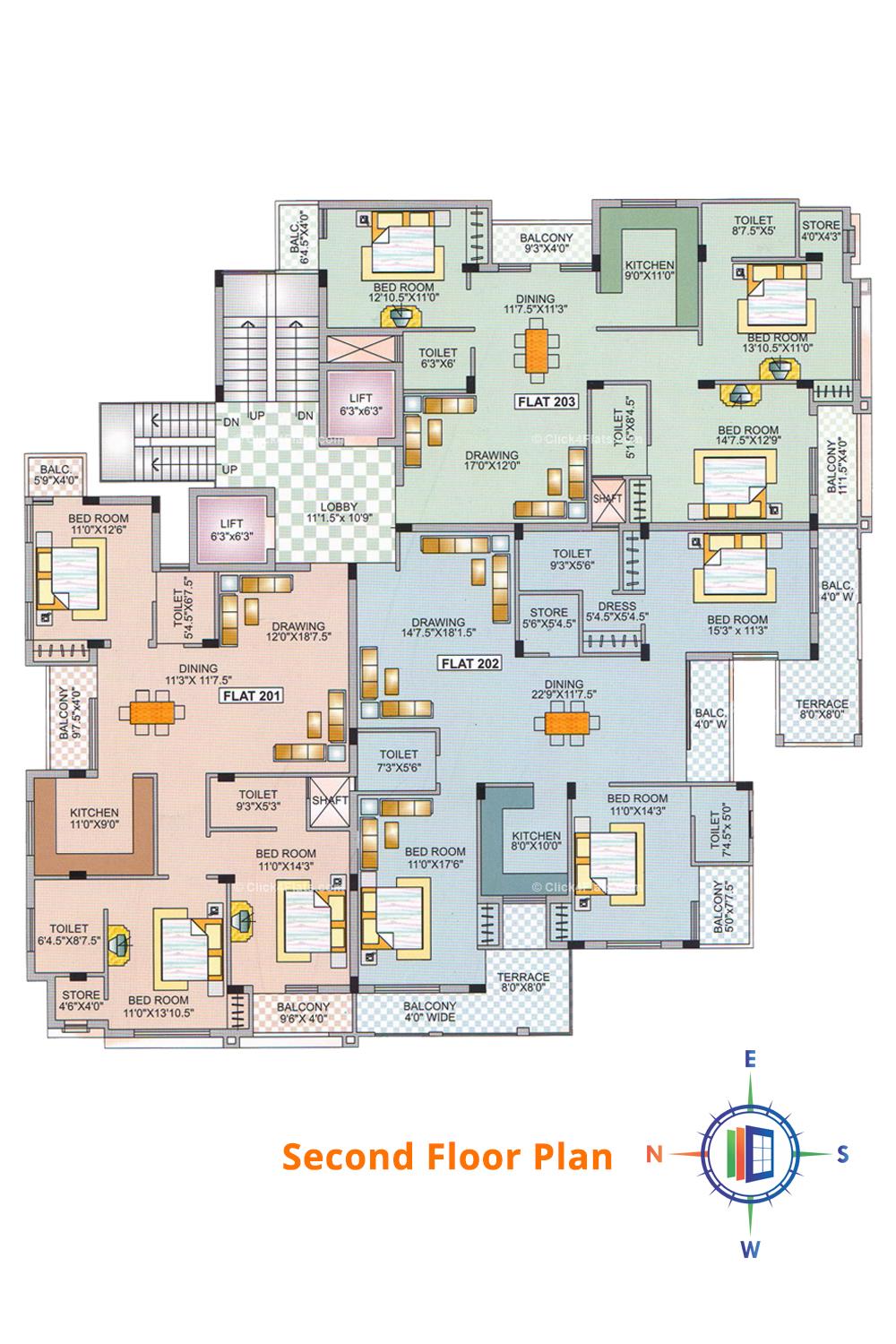 Royal Abode Second Floor Plan