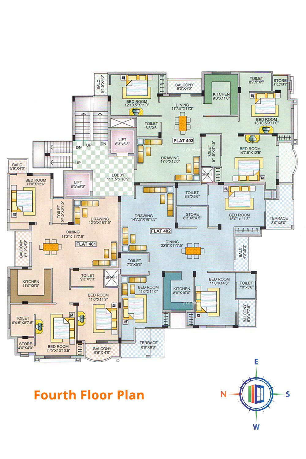 Royal Abode Fourth Floor Plan