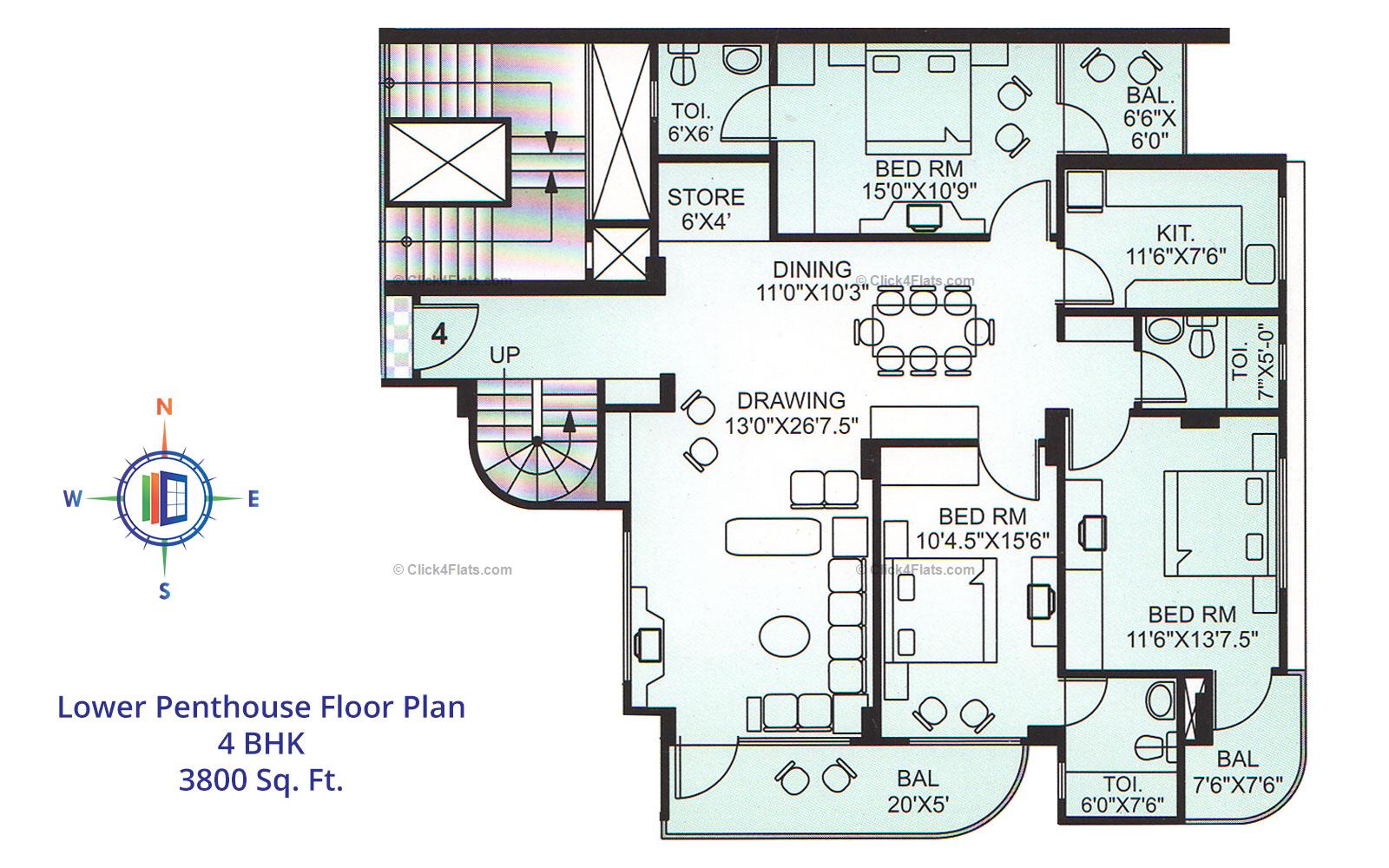 Upasana Residency 4 BHK 