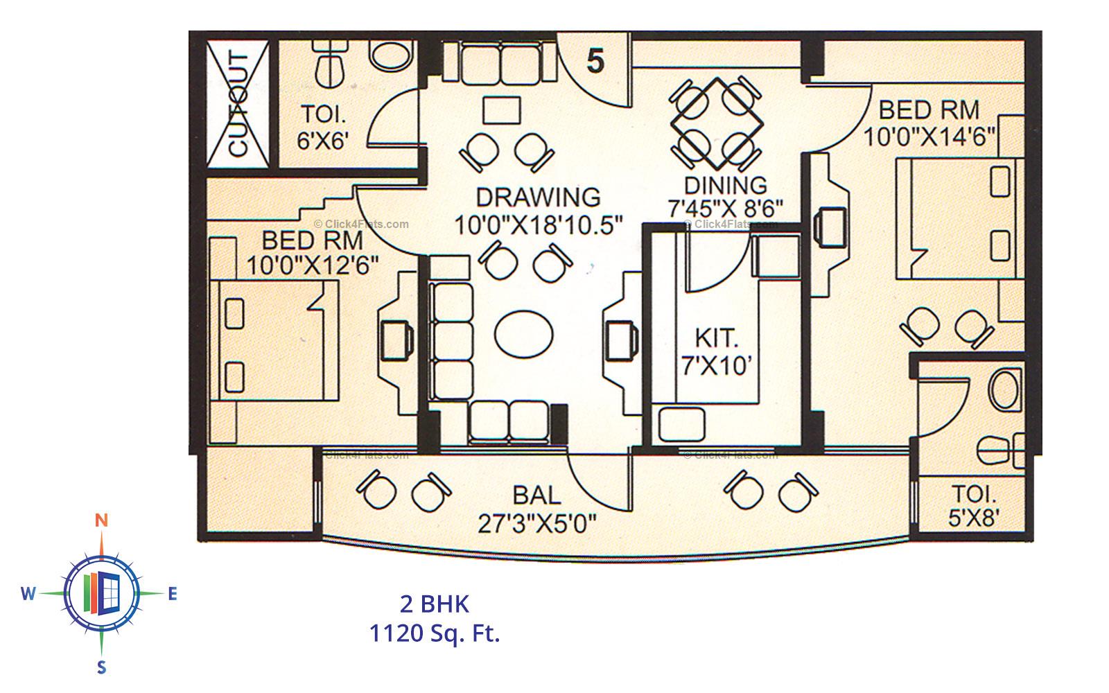 Upasana Residency 2 BHK 