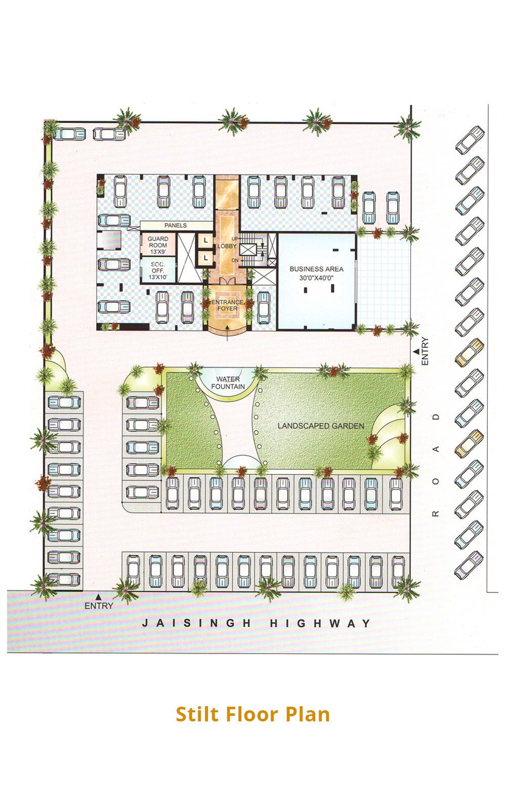 Upasana Residency Stilt Floor Plan