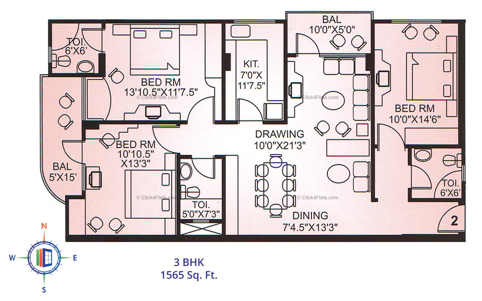 Upasana Residency 3 BHK 