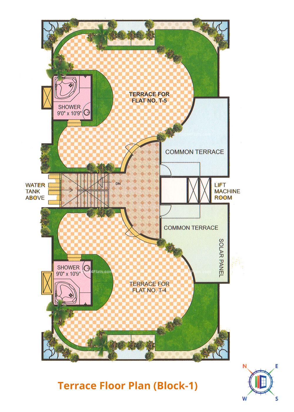 Sapphire Anand Terrace Floor Plan (Block-1)