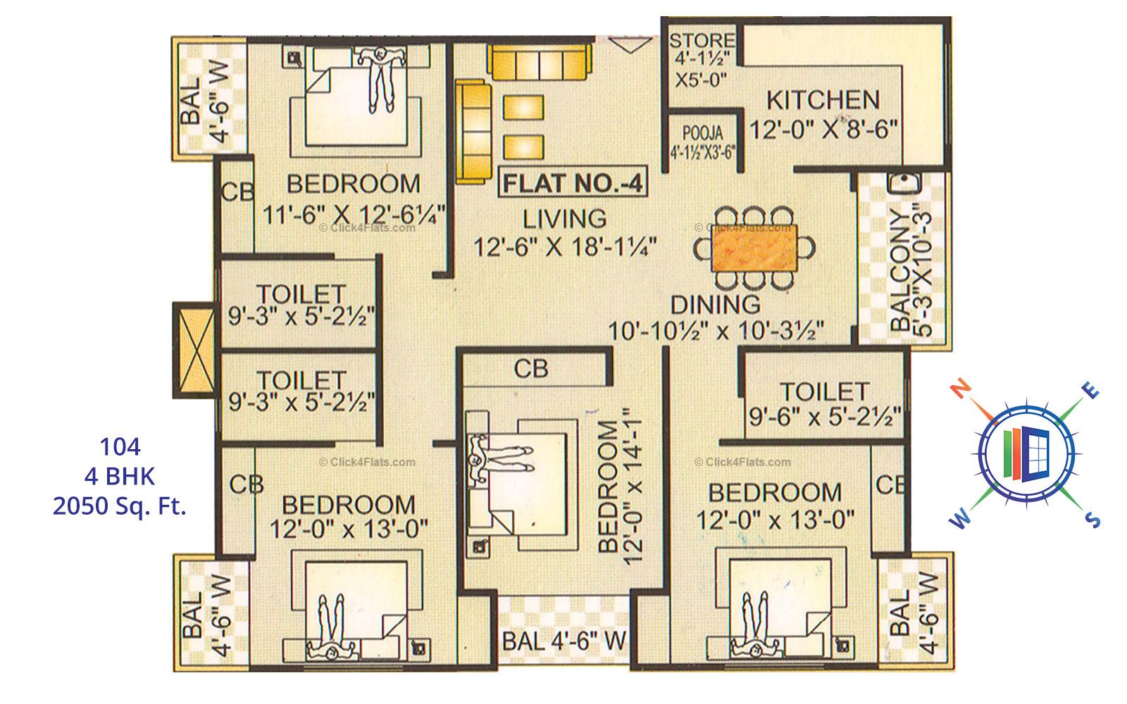 Sapphire Anand 4 BHK 