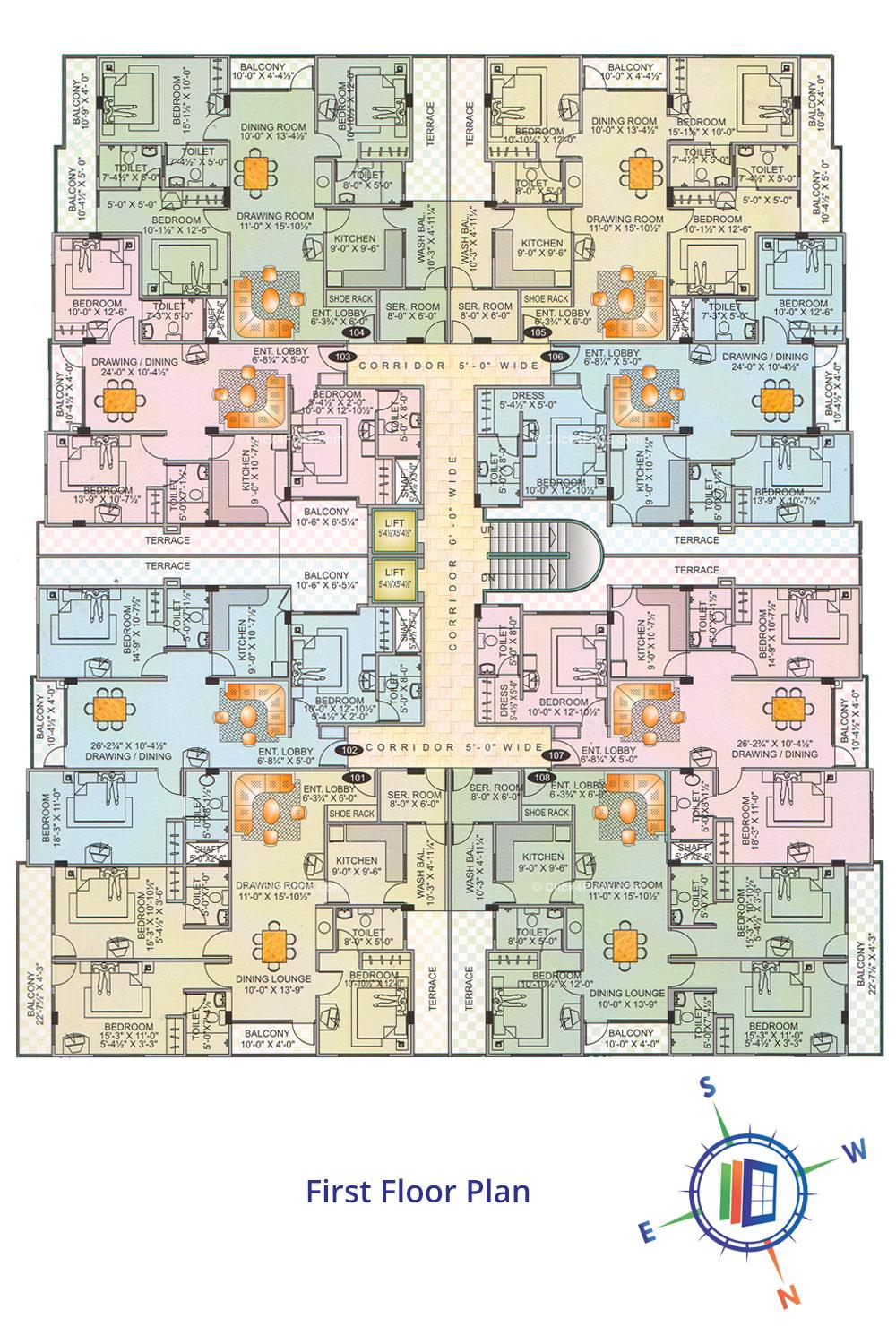 Paradise Regency First Floor Plan