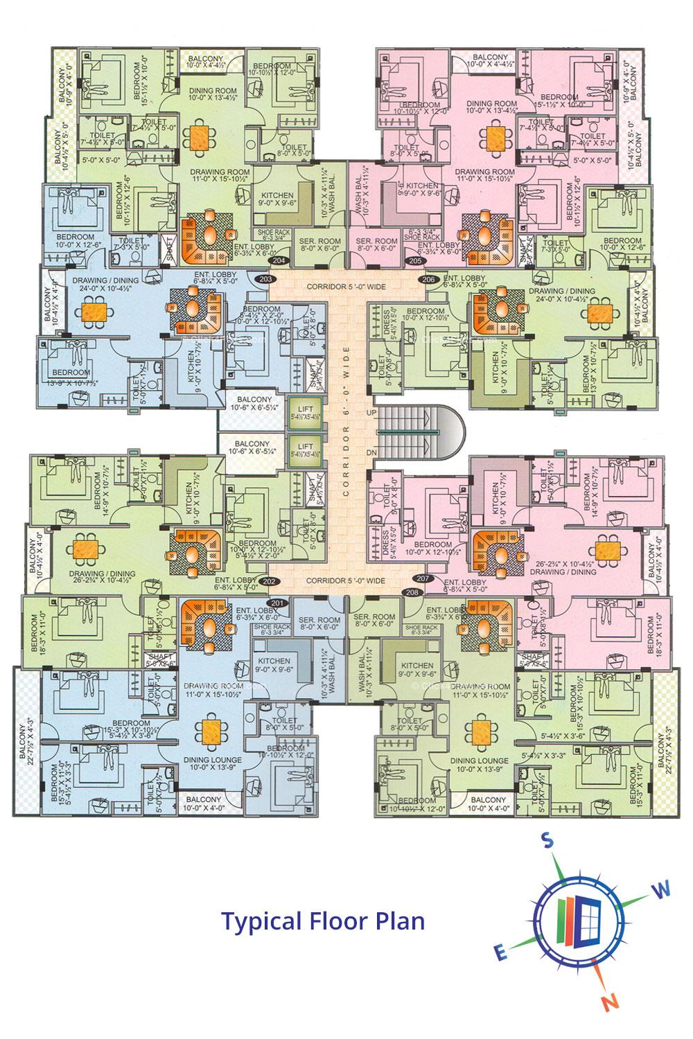 Paradise Regency Typical Floor Plan