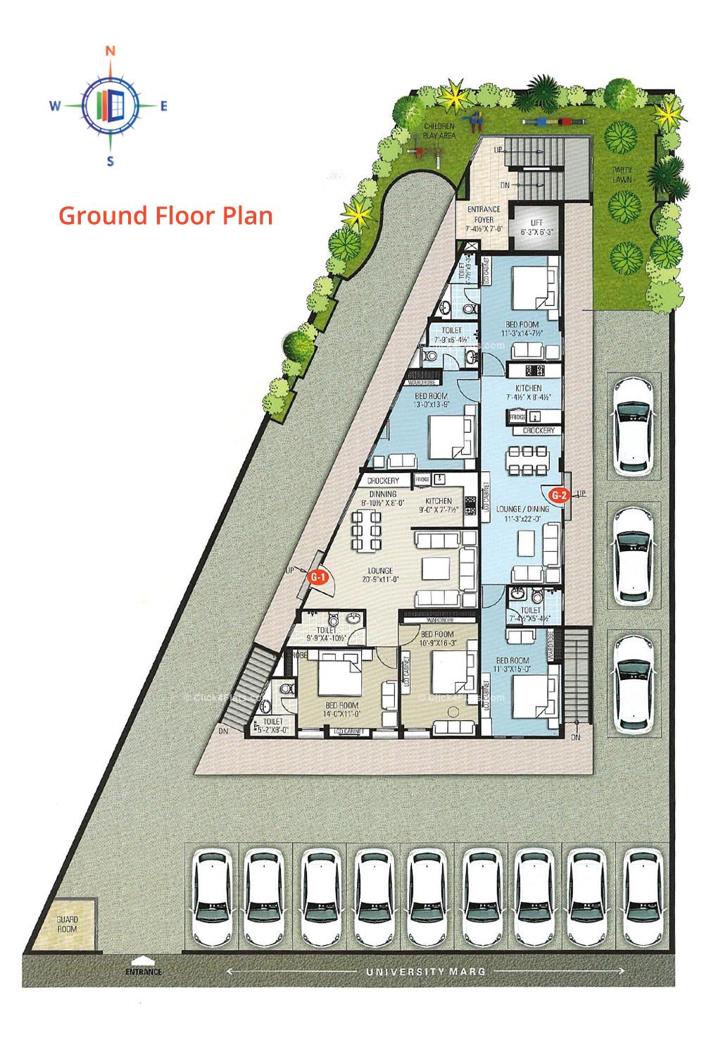 Pearl Basant Nilay Ground Floor Plan