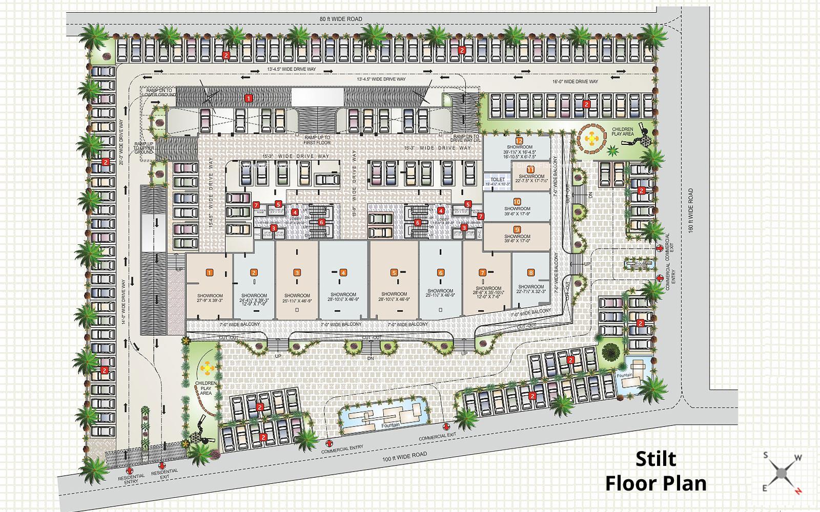 Sky Terraces Stilt Floor Plan