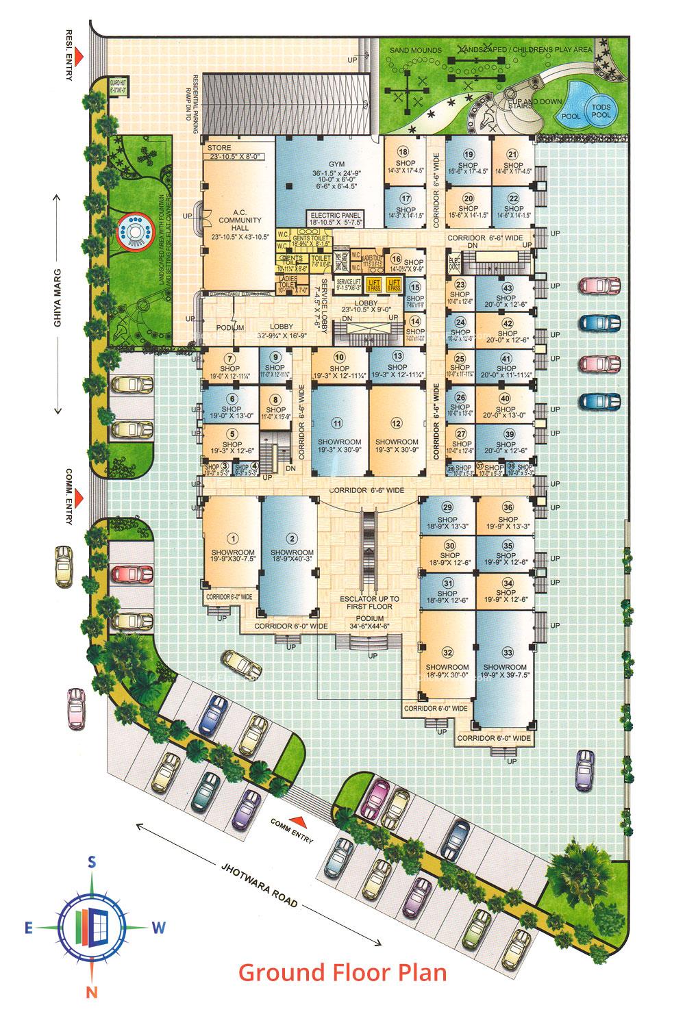 KK Tower Ground Floor Plan