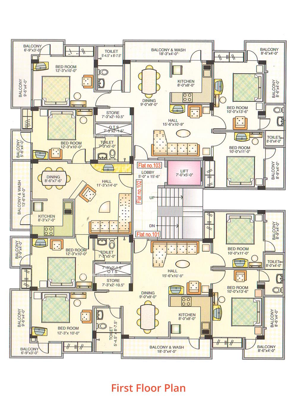 Kartar Shanti Villa First Floor Plan